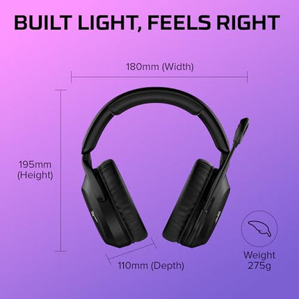 HyperX Cloud Stinger 2 Wireless Gaming Headset Compatible with PC. Noise-Cancelling Swivel-to-Mute Microphone, Comfortable Memory Foam, UP to 20 Hours of Battery Life (676A2AA) - Unboxify