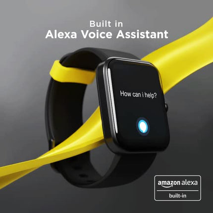 Boat Xtend Smartwatch Batman Edition w/Alexa Built-in, 1.69 HD Display, Multiple Watch Faces, Stress Monitor, Heart & SpO2 Monitoring, 14 Sports Modes, Sleep Monitor, 5 ATM(Knight Black) - Unboxify