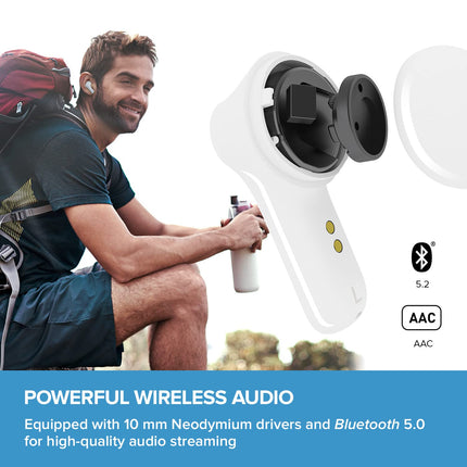Creative Zen Air Lightweight True Wireless Sweatproof in-Ear Headphones with Active Noise Cancellation, Ambient Mode, Bluetooth 5.0, IPX4, Up to 6 Hours Per Charge and 18 Hours Total Playtime