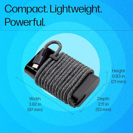 HP USB-C 65W Laptop Charger, 65W, Type-C USB, AC Adapter (671R2AA) - Unboxify