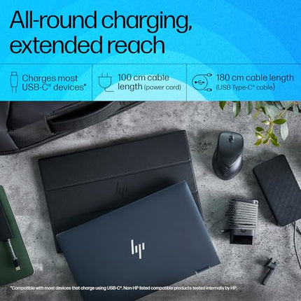 HP USB-C 65W Laptop Charger, 65W, Type-C USB, AC Adapter (671R2AA) - Unboxify