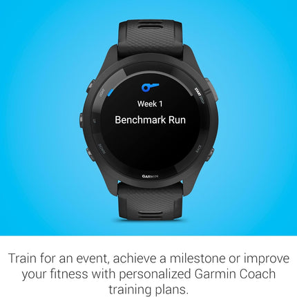 Garmin Forerunner 265 Running Smartwatch, Colorful AMOLED Display, Training Metrics and Recovery Insights, Black and Powder Gray - Unboxify