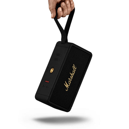 Marshall Middleton Portable Bluetooth Speaker with 20+ Hours of Portable Playtime, 360° Sound, Dust & Waterproof (IP67) - Black & Brass