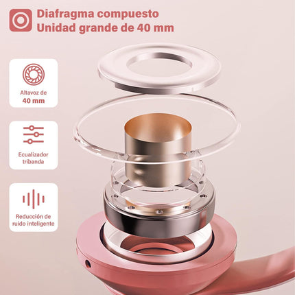 WK LIFE BORN TO LIVE- 2024 Updated 5.3 Verson with Type C Jack Wireless/Wired Kids Headphones with Mic for Girls/Boys Cat Ear Bluetooth Online Learning School - Unboxify
