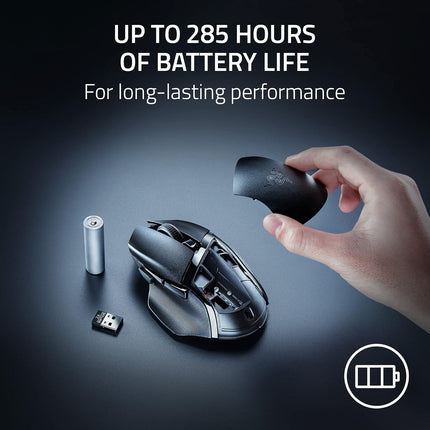 Razer Basilisk V3 X HyperSpeed Wireless Gaming Mouse: Bluetooth & HyperSpeed Wireless Compatible | 7 Programmable Buttons | 18000 DPI Optical Sensor - Matte Black - RZ01-04870100-R3A1