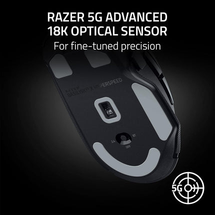 Razer Basilisk V3 X HyperSpeed Wireless Gaming Mouse: Bluetooth & HyperSpeed Wireless Compatible | 7 Programmable Buttons | 18000 DPI Optical Sensor - Matte Black - RZ01-04870100-R3A1