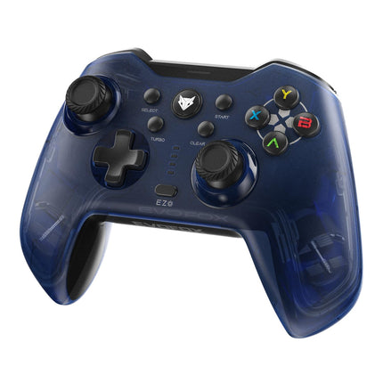 EvoFox Elite X Wireless Gaming Controller for PC with 2 Programmable Macro Back Buttons, Adjustable Dual Vibration Motors,Turbo Mode,Analog Triggers, High Precision joysticks,Low Latency Plug and Play,Free USB Extender,Translucent Shell Gamepad for pc