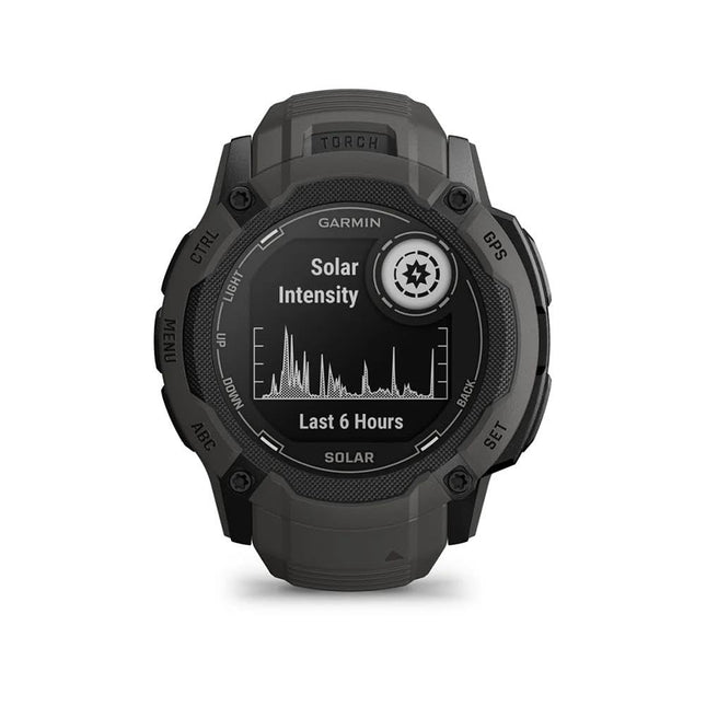 Garmin Instinct 2X Solar, Large Rugged GPS Smartwatch, Built-in Sports Apps and Health Monitoring, Solar Charging and Ultratough Design Features, Graphite