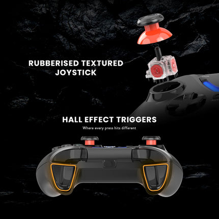 Cosmic Byte ARES Wired Controller for PC, Magnetic Triggers, Accurate Joysticks, Dual Vibration, Backit LED Buttons (Black) - Unboxify