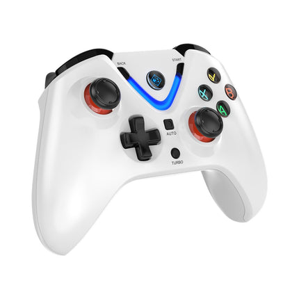 Cosmic Byte ARES Wireless Controller for PC, Magnetic Triggers, Accurate Joysticks, Dual Vibration, Backit LED Buttons, USB Extension Cable (White)