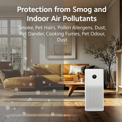 Xiaomi Smart Air Purifier 4, Best Purified Air Delivery Rate 387 m3/hr, True HEPA, traps 99.99% Virus, High coverage: 516 Sq Ft, Fast Purification in 7 Mins, RoHS & Allergy Care Certified, Alexa&GA - Unboxify
