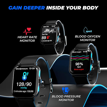 HAMMER Ace 1.69" Bluetooth Calling Smart Watch with Call Function Dial Pad, Speaker, SpO2, HR, Sleep Monitor, Multiple Sports Mode - Unboxify