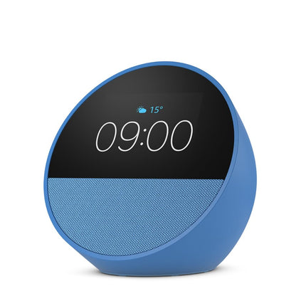 Amazon Echo Spot (latest model), Smart alarm clock with vibrant sound, Alexa and Bluetooth | Blue