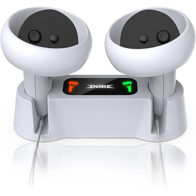 New World Charging Dock for Meta quest Oculus Quest 2 Controllers,VR Charger Station Fast Charging Kit for Meta Oculus Quest 2 Controllers with 2 Rechargeable Batteries