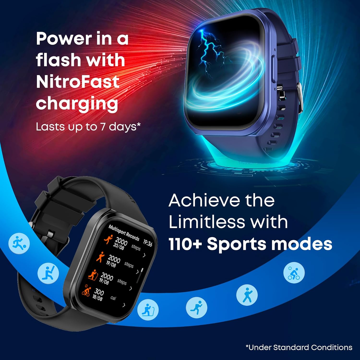 Watch Fs1 Fastrack New Limitless FS1+ Smart Watch|Biggest 2.01