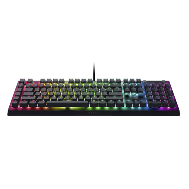 Razer BlackWidow V4 X -Yellow Switch 6 Dedicated Macro Keys I Multi-Function Roller and Secondary Media Keys I Mechanical Gaming Keyboard Chroma RGB- Black - RZ03-04701800-R3M1