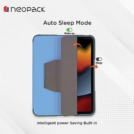 Neopack Drop Tested Defender Case with 2.5D Full Tempered Glass & Pencil Holder for iPad 10.2", Fits: 7th, 8th & 9th Gen (Blue) - Unboxify