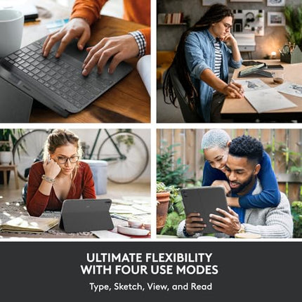 Logitech Combo Touch Detachable 10th Gen iPad Keyboard Case with Large Precision Trackpad, Full-Size Backlit Keyboard, and Smart Connector Technology - Unboxify