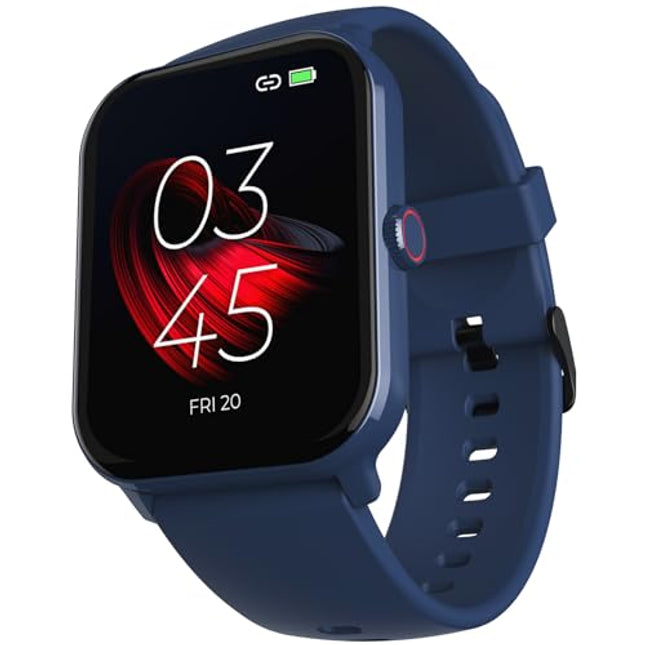 beatXP Marv Neo Smart Watch with 1.85” Ultra HD Display, Bluetooth Calling, 240*280px, AI Voice Assistant, 100+ Sports Modes, Heart Rate Monitoring, SpO2, IP68, Fast Charging, 100+ Watch Faces (Blue) - Unboxify