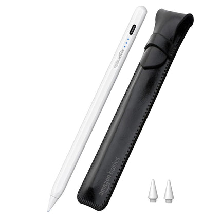 Amazon Basics Upgraded 2nd Gen Stylus Pen | Only for iPad 2018-2025 Air 3/4/5/M2/M3, mini 5/6, 6/7/8/9/10/11, Pro 11", 12.9" & M4 | White - Unboxify