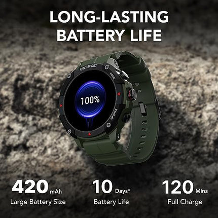 CULTSPORT Ranger XR 1.43" AMOLED Smartwatch,Outdoor Rugged Smartwatch for Men, 850 NITS, Always On Display, Bluetooth Calling, 420mAh Battery, Sports Recognition, Health Tracking, Round Digital Watch - Unboxify