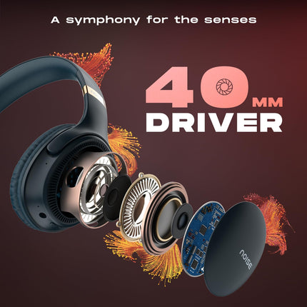 Noise Newly Launched Three Wireless On-Ear Headphones with 70H Playtime, 40mm Driver, Low Latency(up to 45ms),Dual Pairing, BT v5.3 - Unboxify