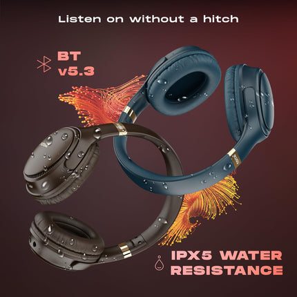 Noise Newly Launched Three Wireless On-Ear Headphones with 70H Playtime, 40mm Driver, Low Latency(up to 45ms),Dual Pairing, BT v5.3 - Unboxify