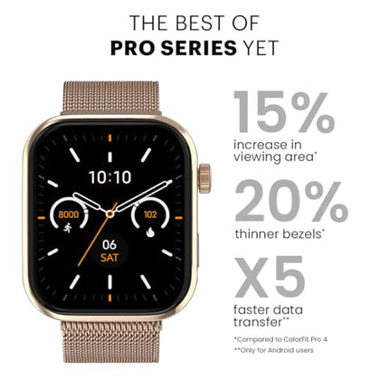 Noise Pro 5 Smart Watch with 1.85" AMOLED Display, BT Calling, New DIY Watch Faces, Ultra Personalization with Smart Dock, Productivity Suite, 100 Sports Modes and More - (Classic Blue) - Unboxify