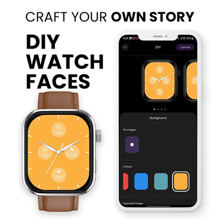Noise Colorfit Pro 5 Smart Watch 1.85" AMOLED Display, BT Calling, New DIY Watch Faces, Smart Dock Design, Emergency SOS Tech, Emoji Support, 5X Faster Data Transfer, Instacharge (Starlight Gold) - Unboxify