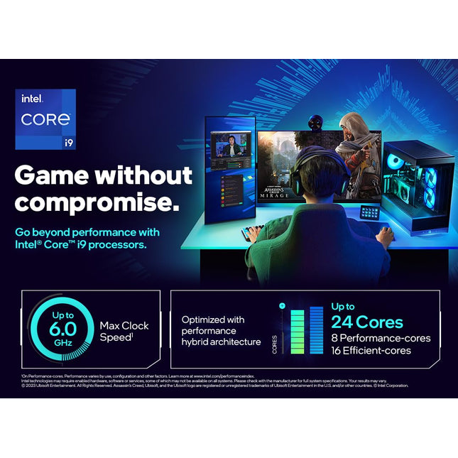 Intel® Core™ i9-14900K New Gaming Desktop Processor 24 cores (8 P-cores + 16 E-cores) with Integrated Graphics