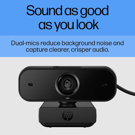 HP 430 FHD Webcam, 2MP, Portable Plug-and-Play Webcam with Dual mics and auto Adjustment - Unboxify