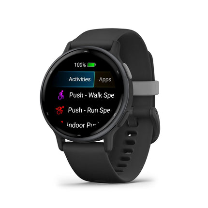 Garmin Vivoactive 5, Health and Fitness GPS Smartwatch, AMOLED Display, Up to 11 Days of Battery |Slate Aluminum Bezel with Black Case and Silicone Band