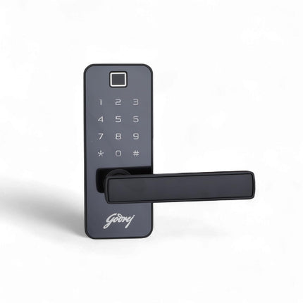 Godrej Smart Lock I Catus Touch Pro I Digital Lock for Main and Internal Wooden Door I 3 in 1 Access I Fingerprint I Pin Access I Mechanical Key I Black | 3 Yrs Warranty - Unboxify