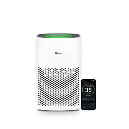 Qubo Smart Air Purifier Q200 for Home by Hero Group | Upto 200 Sq Ft | 99.99% Allergen Removal | HEPA H13 | 9000 Hrs Filter Life | App & Voice Control | Energy Saving | Ultra-Quiet BLDC Motor - Unboxify
