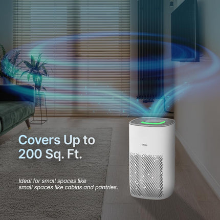 Qubo Smart Air Purifier Q200 for Home by Hero Group | Upto 200 Sq Ft | 99.99% Allergen Removal | HEPA H13 | 9000 Hrs Filter Life | App & Voice Control | Energy Saving | Ultra-Quiet BLDC Motor - Unboxify