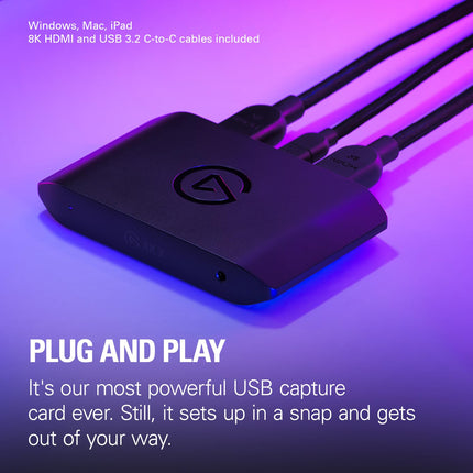 Elgato 4K X – Capture Up to 4K144 with Ultra-Low Latency on PS5/Pro, Xbox Series X/S, Nintendo Switch, OBS and More, HDMI 2.1, VRR, HDR10, USB 3.2 Gen 2, for Streaming & Recording, PC/Mac/iPad