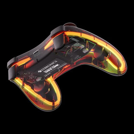 ZEBRONICS MAX LINK Wireless Gamepad, Dual motors Haptic feedback, Built-in rechargeable battery, RGB light, Plug & play, Supports (Windows | Android) - Unboxify