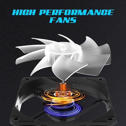 Ant Esports ICE C621 CPU Cooler/CPU Fan with ARGB LED PWM Dual Fans - Black | All Black, Direct Contact Technology & 4 Heat Pipes | Support Intel LGA 1700 / 115X / 1200/1366 & AMD AM5 / AM4 - Unboxify