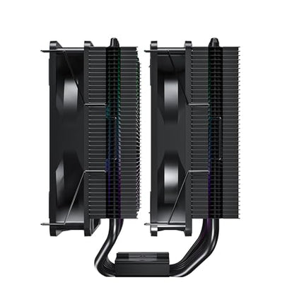 Ant Esports ICE C621 CPU Cooler/CPU Fan with ARGB LED PWM Dual Fans - Black | All Black, Direct Contact Technology & 4 Heat Pipes | Support Intel LGA 1700 / 115X / 1200/1366 & AMD AM5 / AM4 - Unboxify