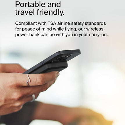 Belkin Qi2 Wireless Power Bank 15W 5000 mAh | MagSafe Charger w/Built-in Pop-up Kickstand | Compatible w/iPhone 17, Air, Pro, Pro Max, Google Pixel 10, etc. (BRAND NEW/SEALED) - Unboxify