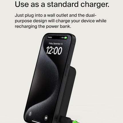 Belkin Qi2 10000 mAh Magsafe Wireless Power Bank | 15W Wireless Fast Charging, Compatible w/iPhone 17, Air, Pro, Pro Max, Google Pixel 10, etc. | 2 Years Warranty | Black (BRAND NEW/SEALED)