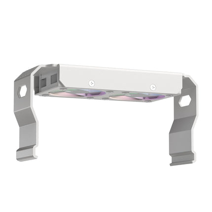 Ant Esports MMR50 RAM Cooler/Radiator Aluminum Heatsink with Dual 50mm 4-Pin PWM & 5V 3-Pin Addressable RGB Cooling Fans for 4 RAM sticks (White) - Unboxify