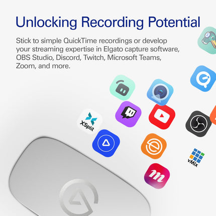 Elgato Game Capture Neo — 4K60 HDR Passthrough, 1080p60 Capture – for PS4/PS5/Xbox/Switch/iPhone – Capture to Laptop, PC, Mac, iPad