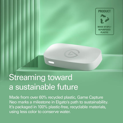 Elgato Game Capture Neo — 4K60 HDR Passthrough, 1080p60 Capture – for PS4/PS5/Xbox/Switch/iPhone – Capture to Laptop, PC, Mac, iPad