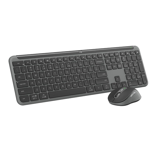 Logitech MK950 Signature Slim Wireless Keyboard and Mouse Combo, Sleek Design, Quiet Typing and Clicking, Switch Across Three Devices, Bluetooth, Multi-OS, Works with Windows and Mac