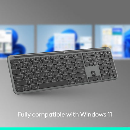 Logitech MK950 Signature Slim Wireless Keyboard and Mouse Combo, Sleek Design, Quiet Typing and Clicking, Switch Across Three Devices, Bluetooth, Multi-OS, Works with Windows and Mac