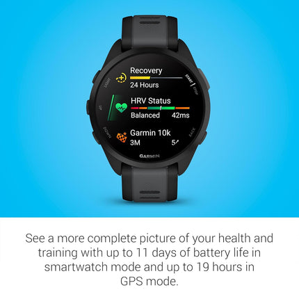 Garmin Forerunner 165 Music, Running Smartwatch, Colorful AMOLED Display, Training Metrics and Recovery Insights, Music on Your Wrist