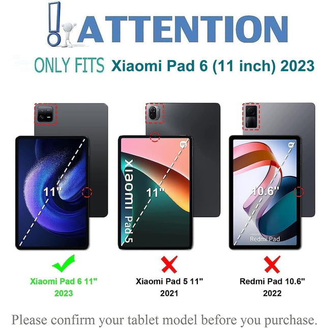 typecase Keyboard Case for Xiaomi Pad 6 / Xiaomi Pad 6 Pro (11 Inch) with 7 Color Backlit & Trackpad, Slim Stand Cover with Magnetically Detachable Wireless Bluetooth Keyboard (Xiaomi Pad 6/6 Pro 11) - Unboxify