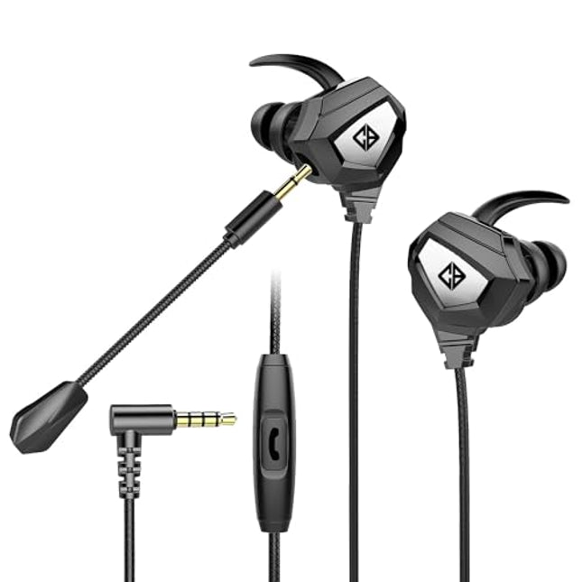 Cosmic Byte CB-EP-08 Gaming Wired in Ear Earphone with Detachable Microphone, Dual 6mm Drivers, for PC, PS4, PS5, Xbox, Mobiles, Tablets (Black) - Unboxify