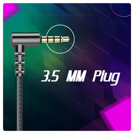 Cosmic Byte CB-EP-08 Gaming Wired in Ear Earphone with Detachable Microphone, Dual 6mm Drivers, for PC, PS4, PS5, Xbox, Mobiles, Tablets (Black) - Unboxify